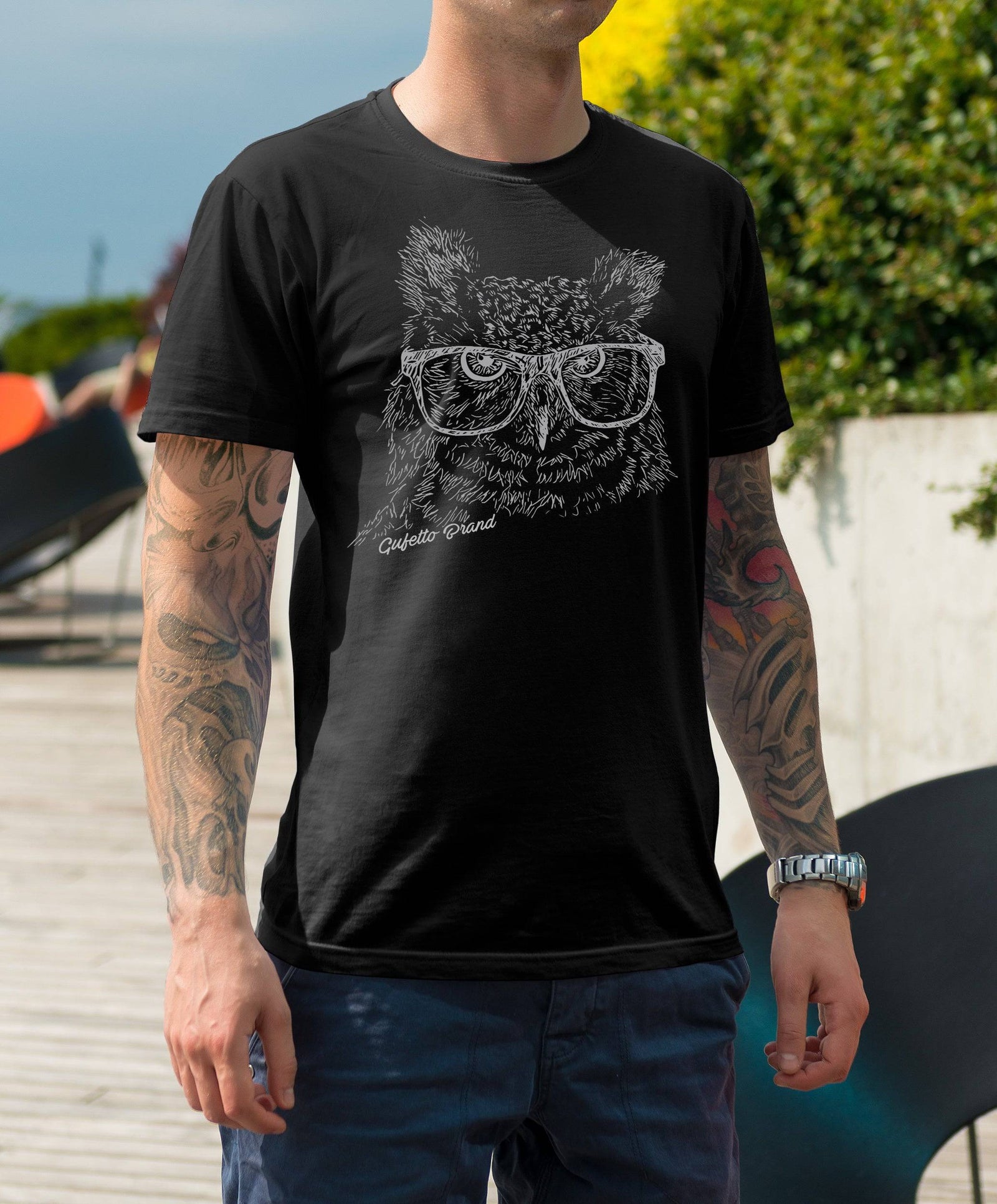 Gufetto Brand Uomo/Donna T-shirt China Owl - Gufetto Brand 