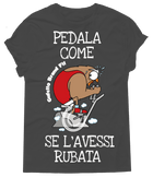 T-shirt Donna Fit Pedala come... - Gufetto Brand 
