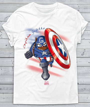 T-shirt Donna Heroes Capitan Gufetto