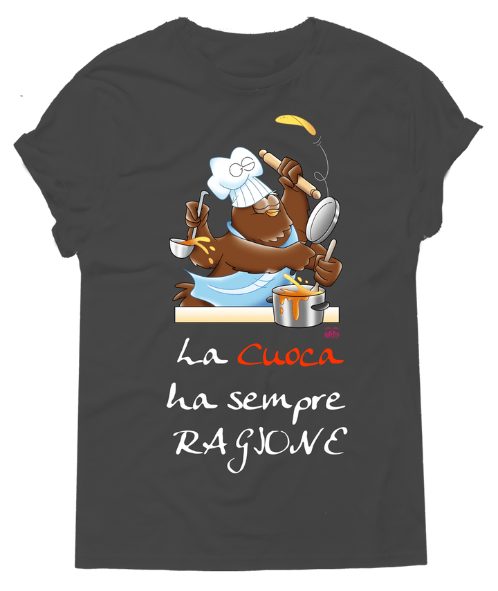 T-shirt Donna In Cucina La Cuoca - Gufetto Brand 