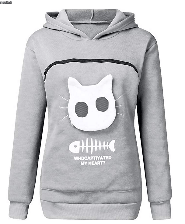 Felpa PORTA GATTO Donna ( Spedizione in 15/20 giorni ) - Gufetto Brand 