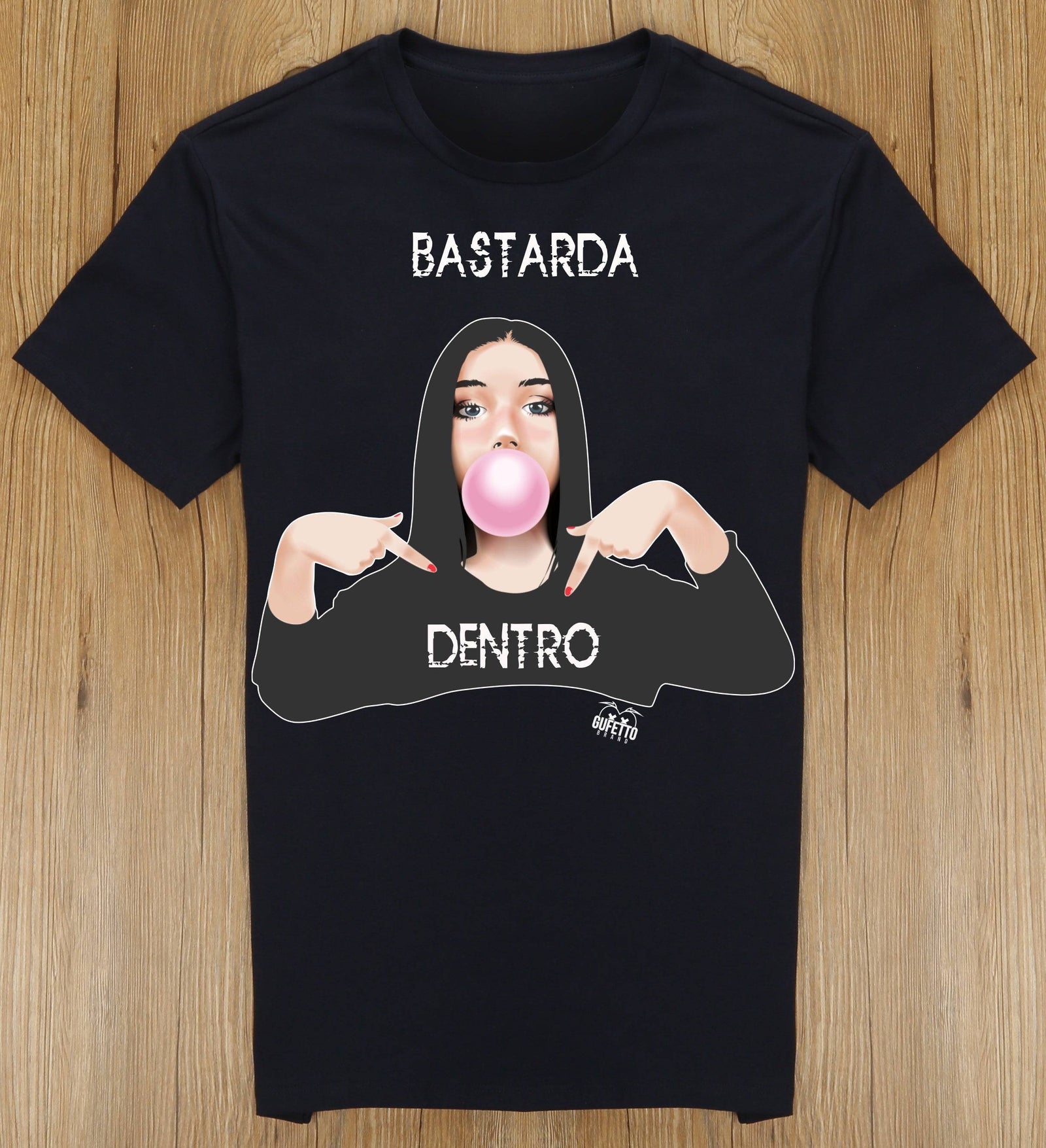 T-shirt Donna BASTARDA ( B5007 ) - Gufetto Brand 