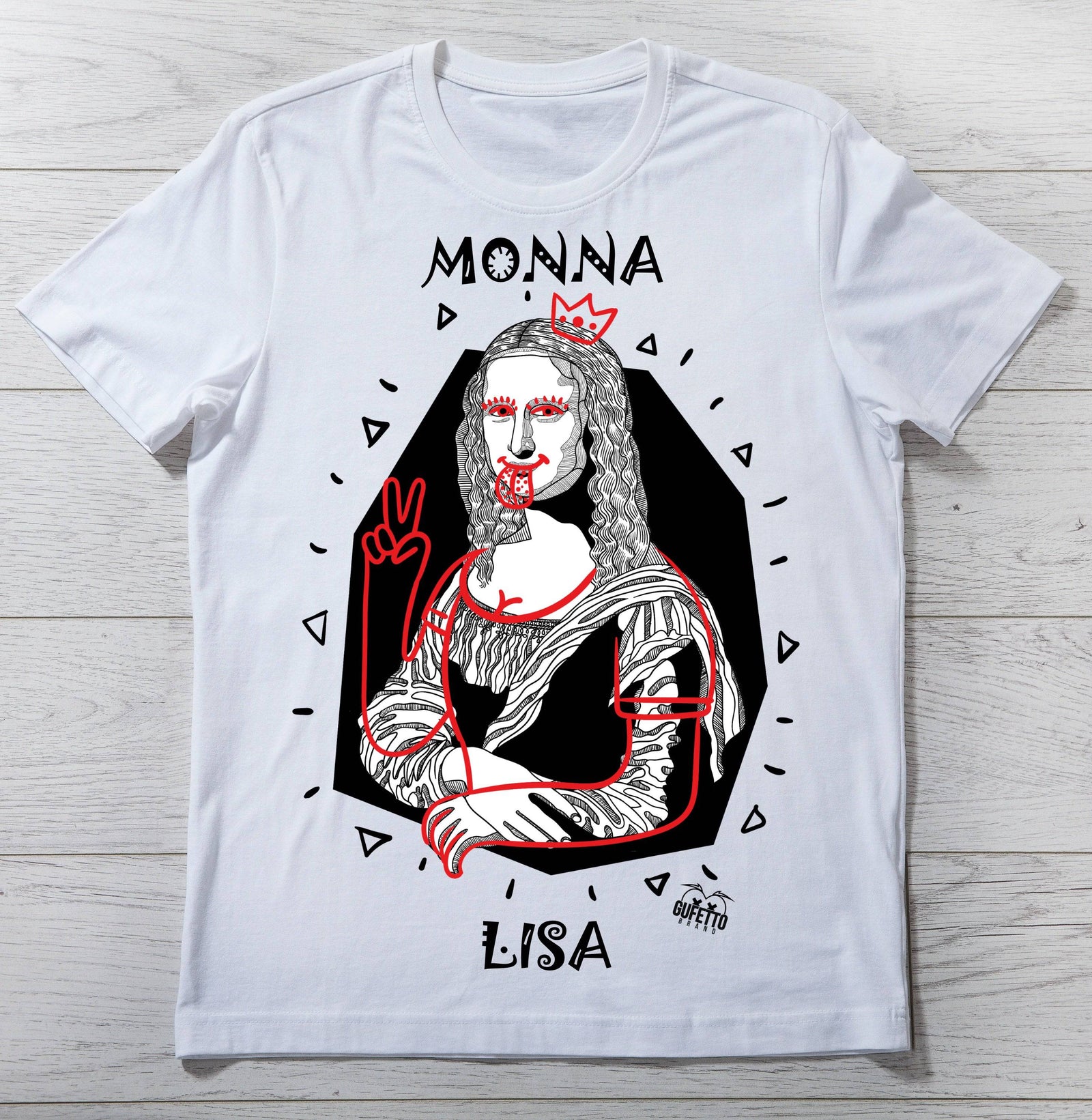 T-shirt Donna MONNA LISA ( B5089 ) - Gufetto Brand 