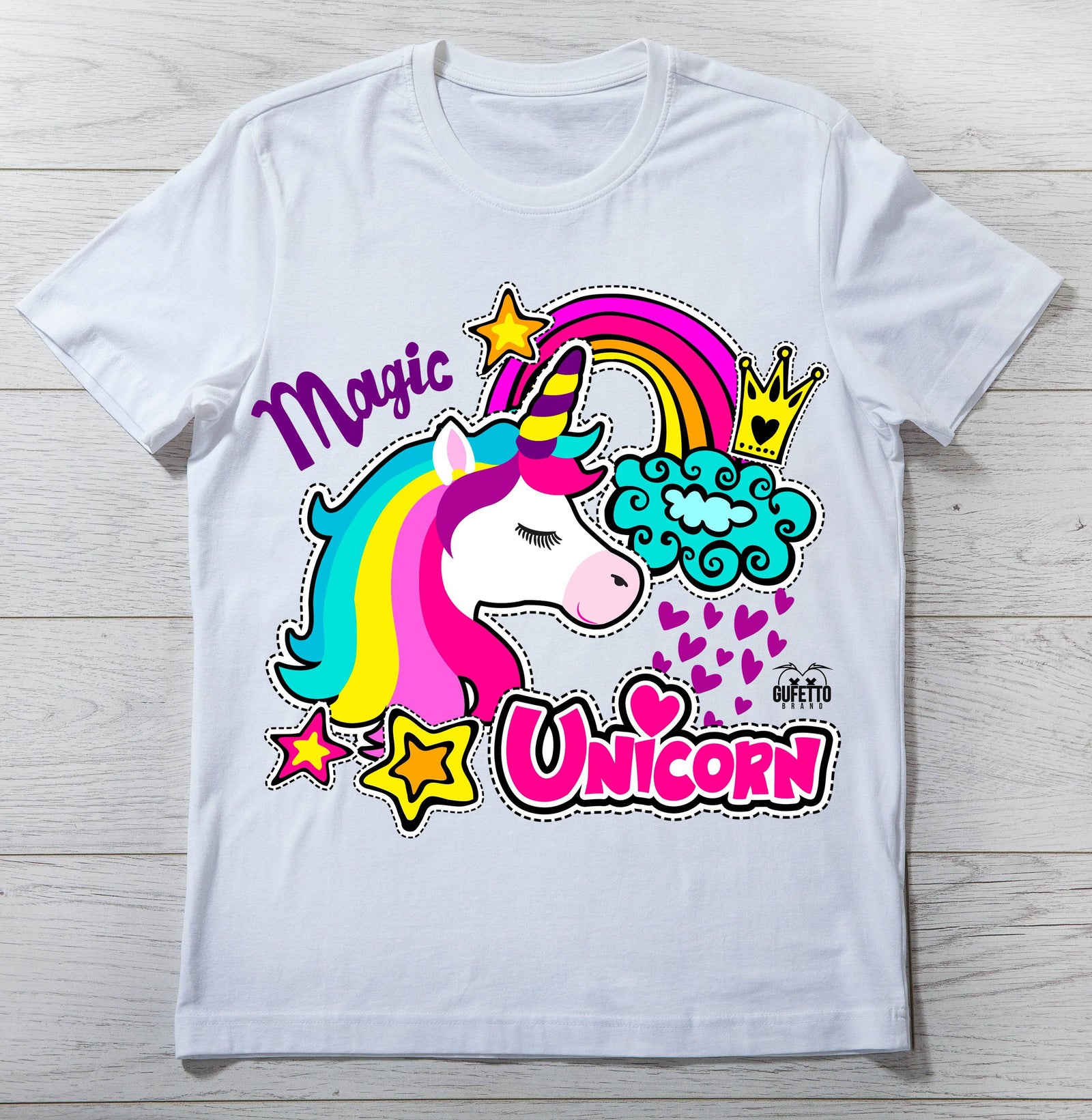 T-shirt Donna  Psyco Unicorn ( X6104 ) - Gufetto Brand 