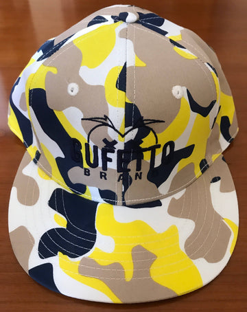 Cappello Gufetto Brand Navy Yellow
