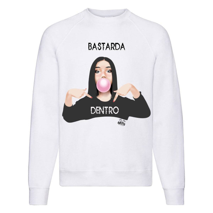 Felpa Classic Donna BASTARDA ( B5007 ) - Gufetto Brand 