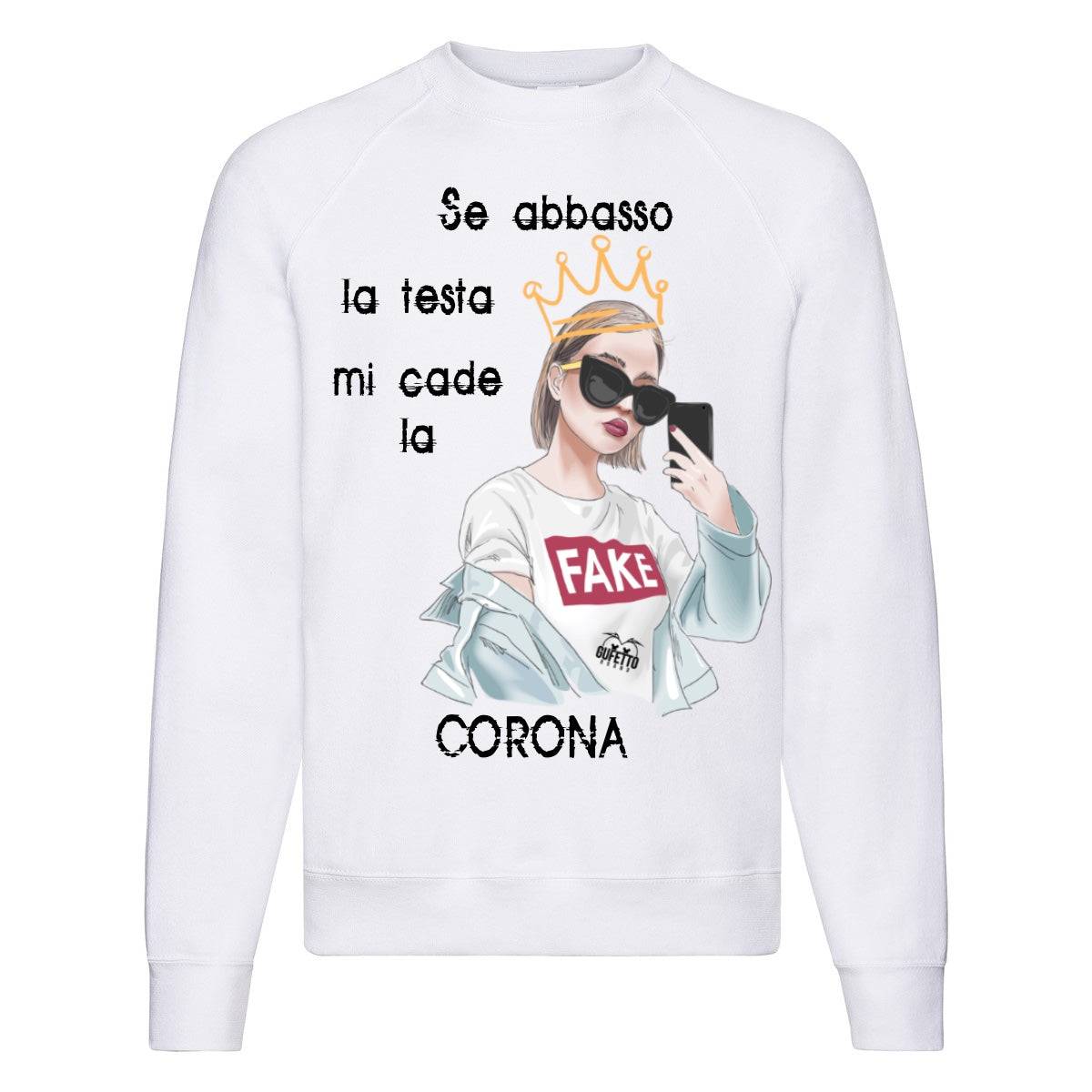 Felpa Classic Donna CORONA ( B5002 ) - Gufetto Brand 