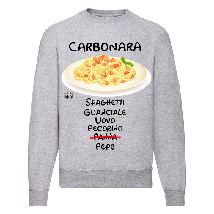 Felpa Classic  Uomo Donna Carbonara ( G7204 ) - Gufetto Brand 