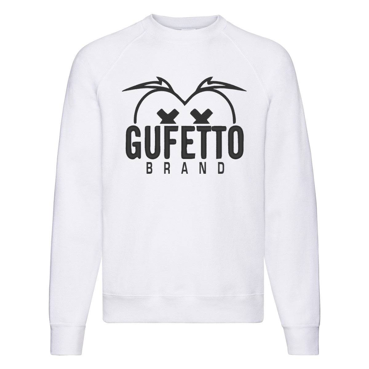 Felpa Classic  Uomo Donna Gufetto Brand Logo Nero Ricamato ( K5630 ) - Gufetto Brand 