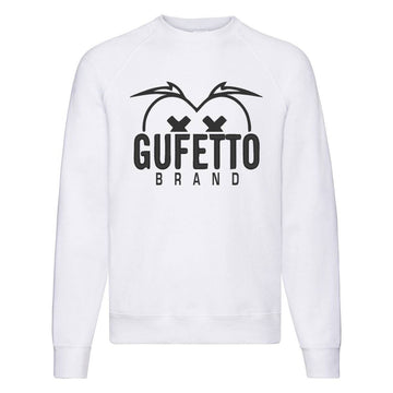 Felpa Classic  Uomo Donna Gufetto Brand Logo Nero Ricamato ( K5630 )
