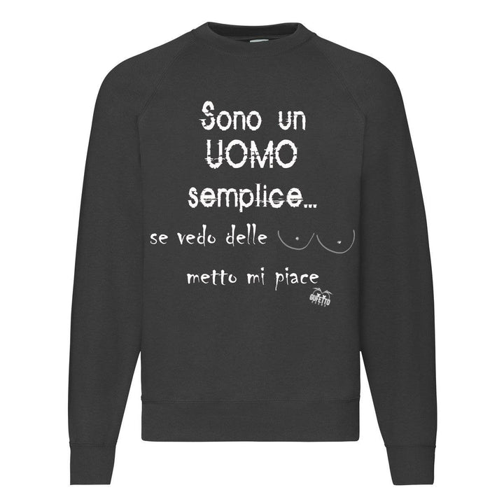 Felpa Classic Uomo UOMO ( U0319 ) - Gufetto Brand 