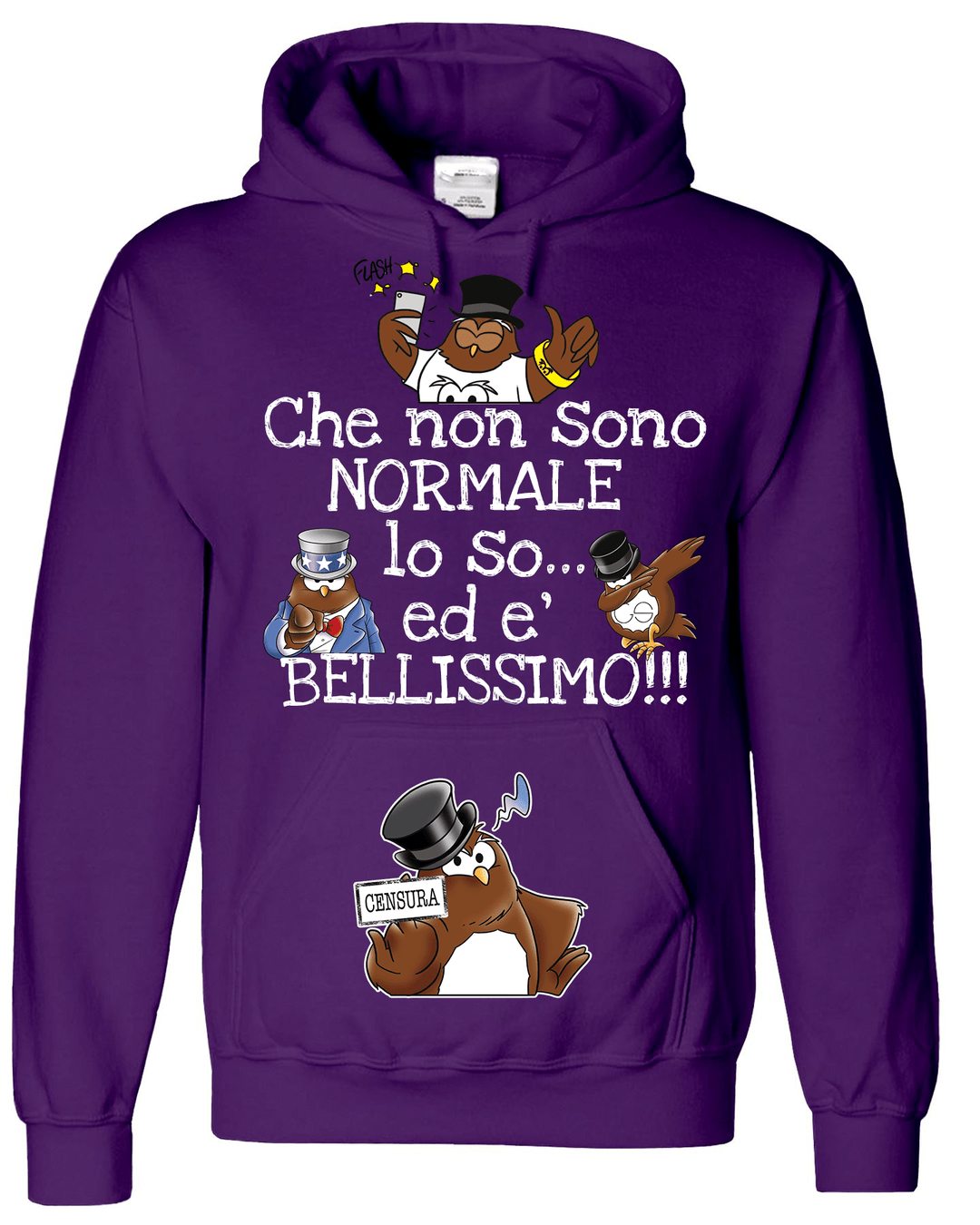 Felpa Donna Violet Gufetti Edition - Gufetto Brand 