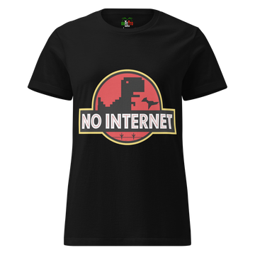 T-shirt morbida basic da donna No Internet