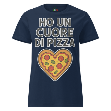 T-shirt morbida basic da donna Cuore di Pizza