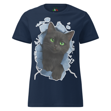 T-shirt morbida basic da donna Gatto Nero
