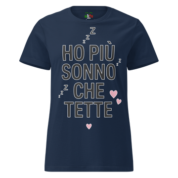 T-shirt morbida basic da donna Ho più Sonno che T...