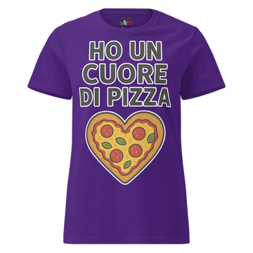 T-shirt morbida basic da donna Cuore di Pizza