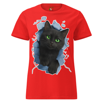 T-shirt morbida basic da donna Gatto Nero