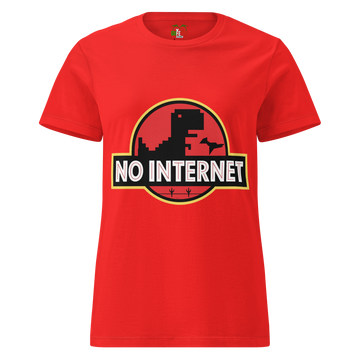 T-shirt morbida basic da donna No Internet