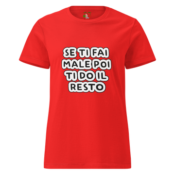 T-shirt morbida basic da donna Se ti fai Male