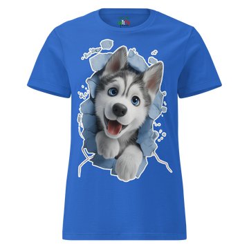 T-shirt morbida basic da donna Husky