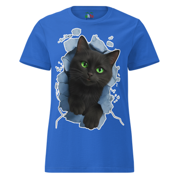 T-shirt morbida basic da donna Gatto Nero