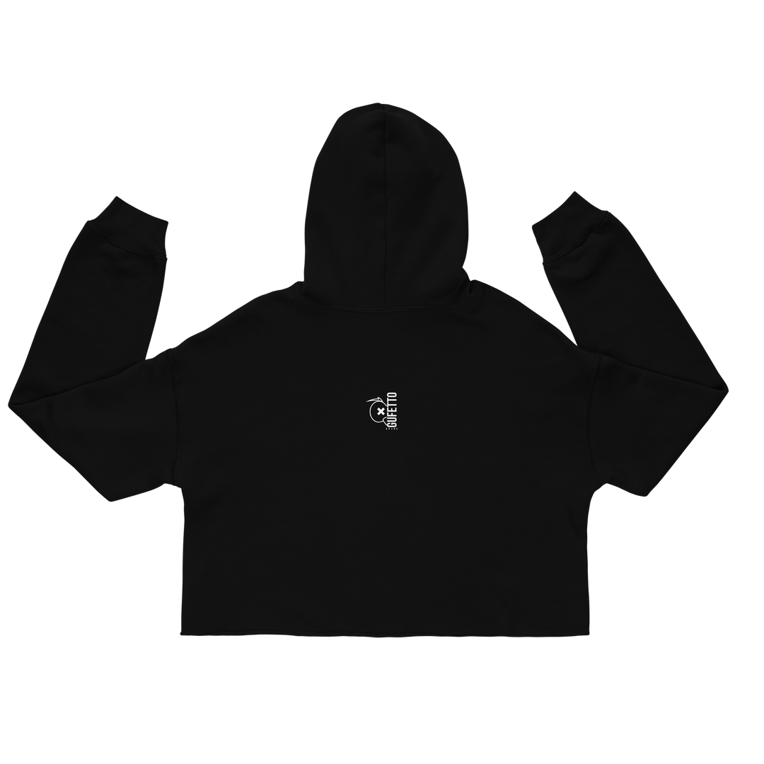 Felpa con cappuccio corta SKULL DARK - Gufetto Brand 