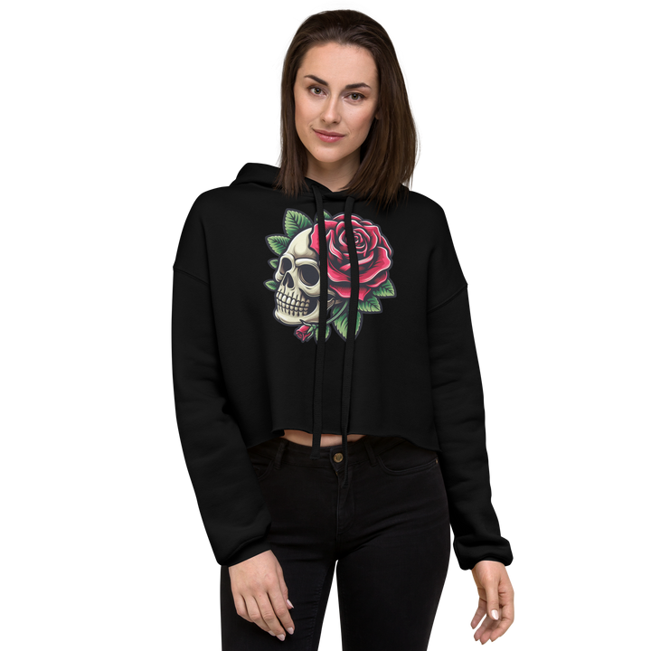 Felpa con cappuccio corta SKULL DARK - Gufetto Brand 