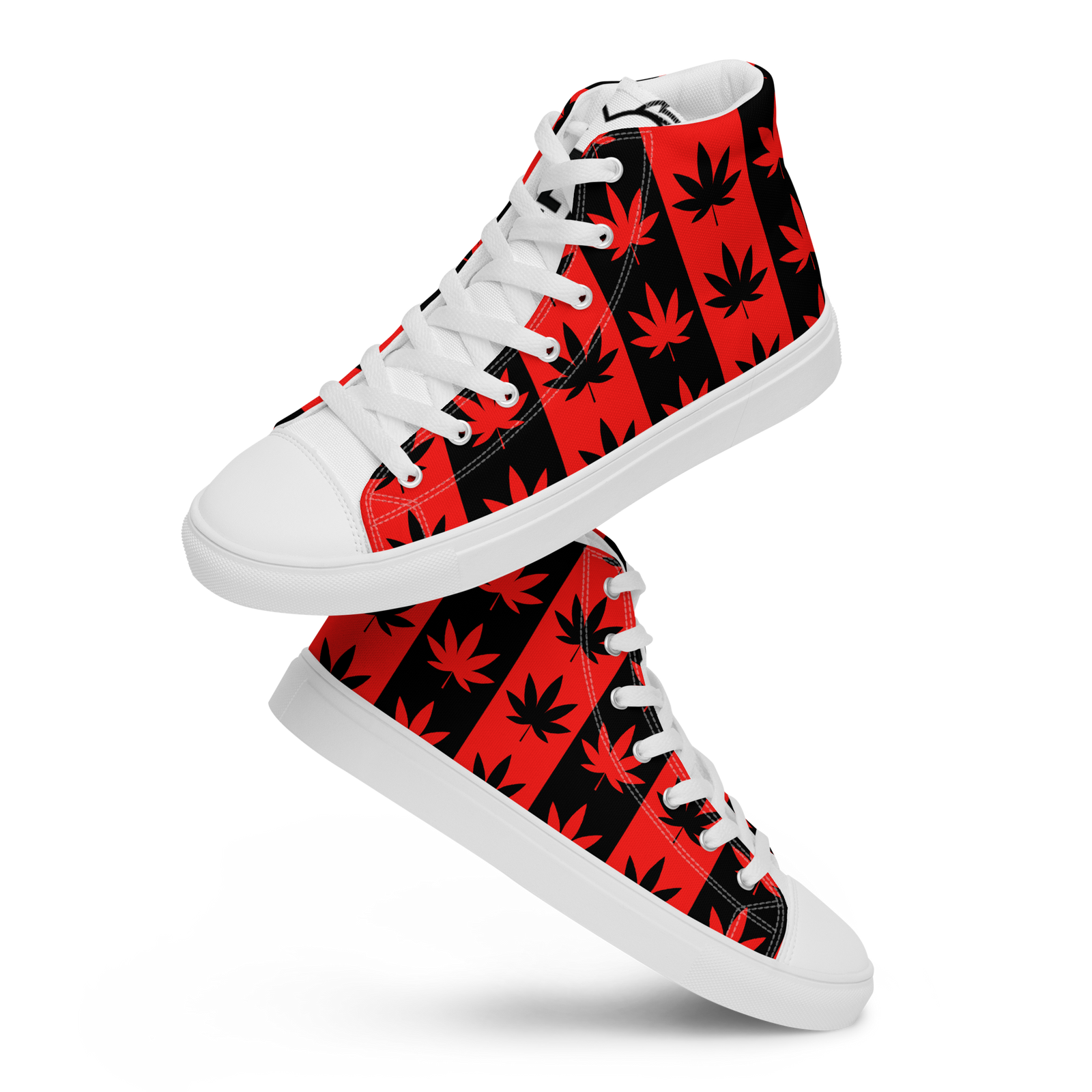 Sneakers alte in tela da donna CANNABIS ROSSE - Gufetto Brand 