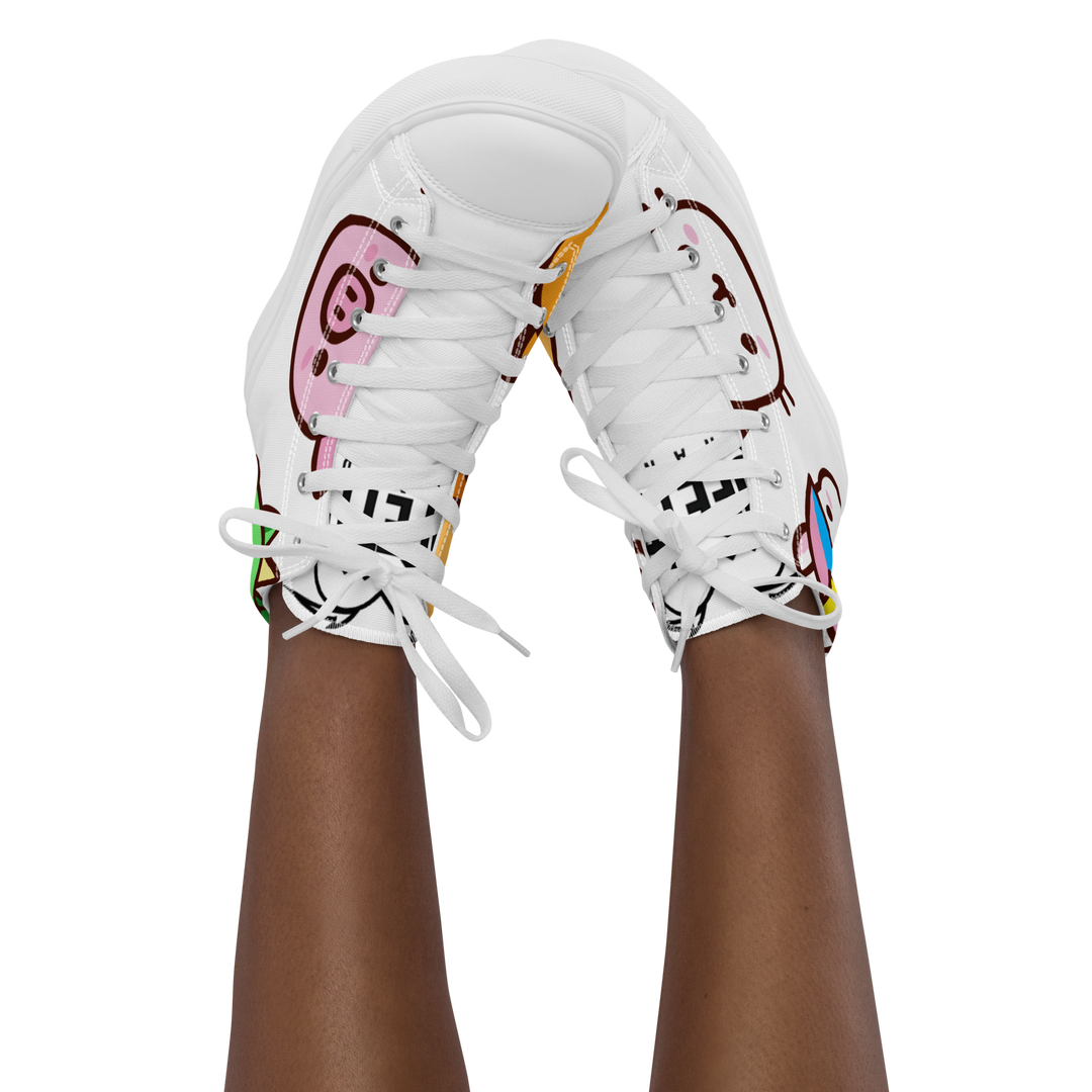 Sneakers alte in tela da donna EMOJI - Gufetto Brand 