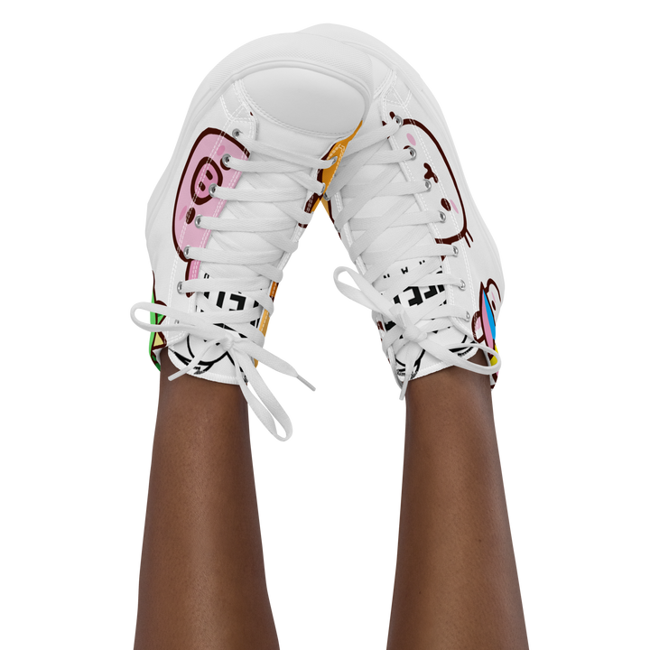 Sneakers alte in tela da donna EMOJI - Gufetto Brand 