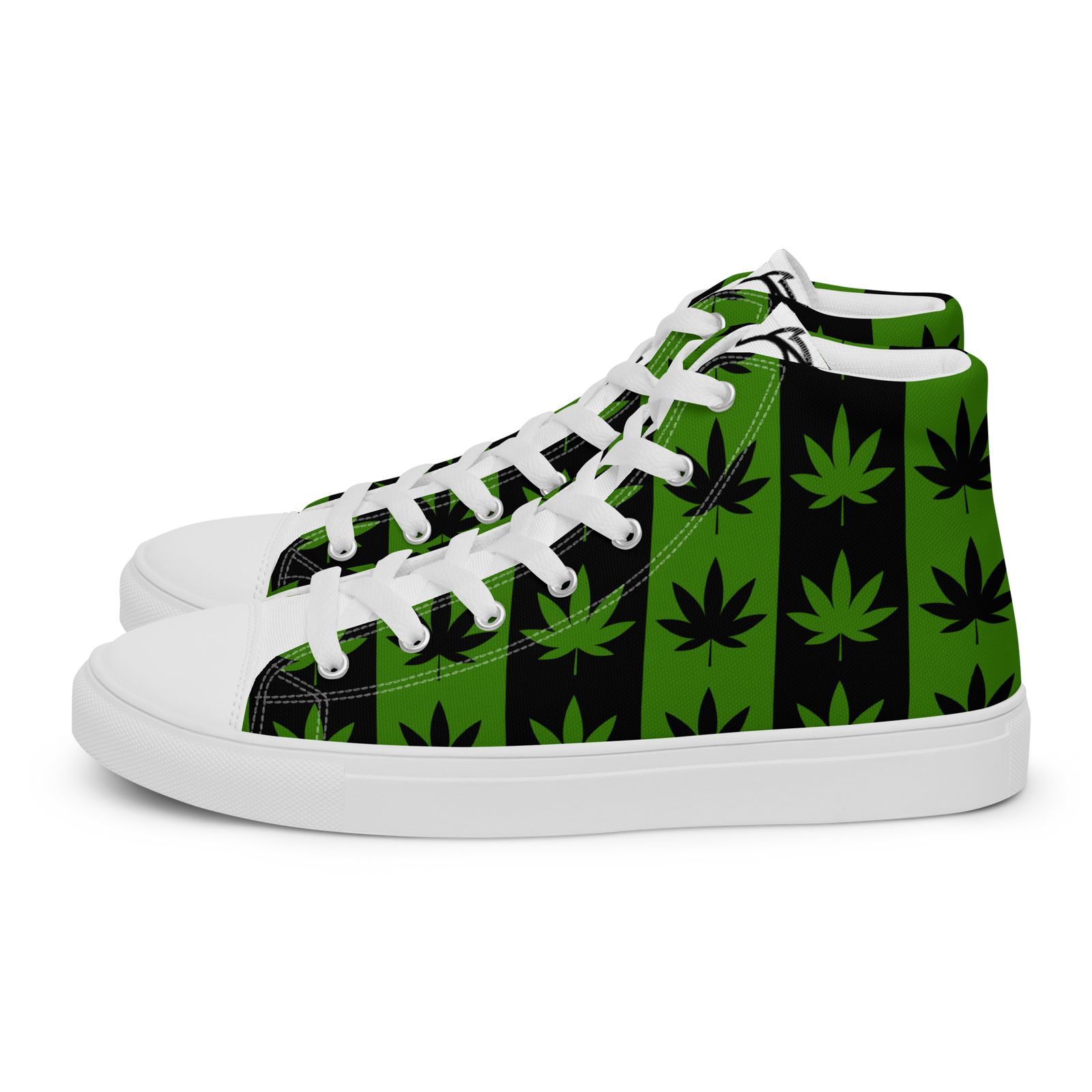 Sneakers alte in tela da donna CANNABIS VERDI - Gufetto Brand 