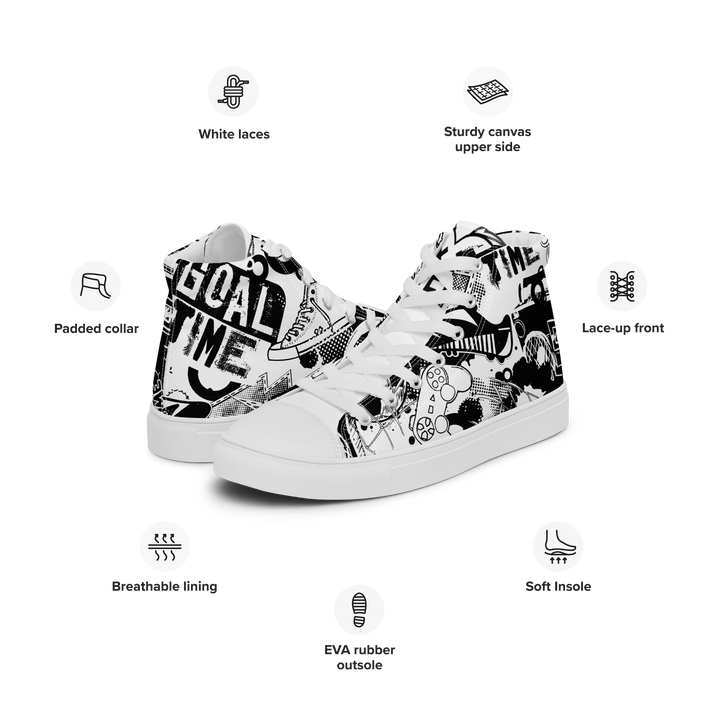 Sneakers alte in tela da donna GOAL - Gufetto Brand 