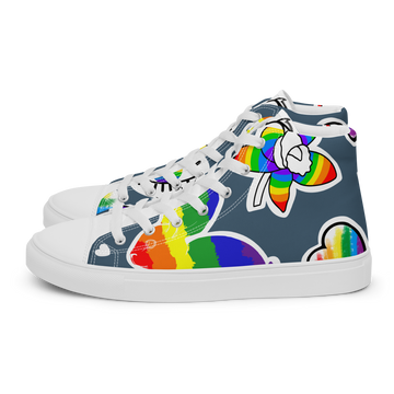 Sneakers alte in tela da donna ARCOBALENO