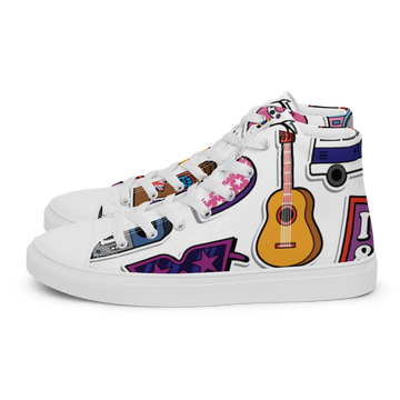 Sneakers alte in tela da donna 80/90