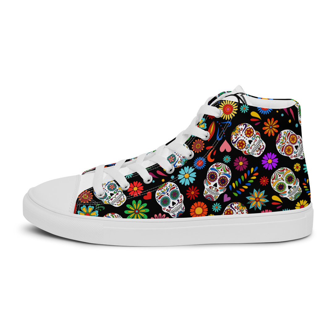 Sneakers alte in tela da donna SKULL EDITION - Gufetto Brand 