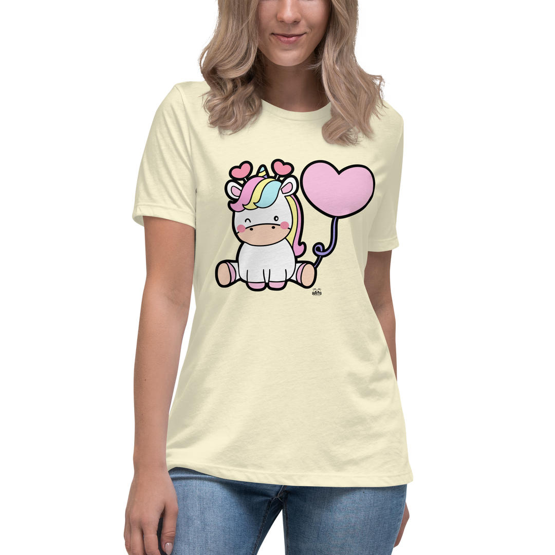 T-shirt fit donna Unicorn Palloncino - Gufetto Brand 