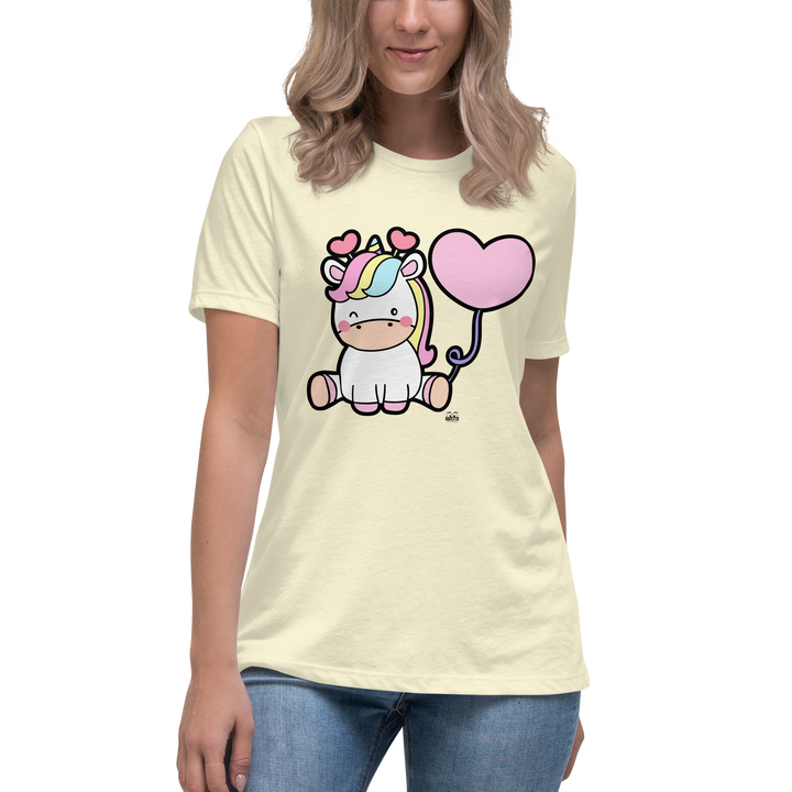 T-shirt fit donna Unicorn Palloncino - Gufetto Brand 