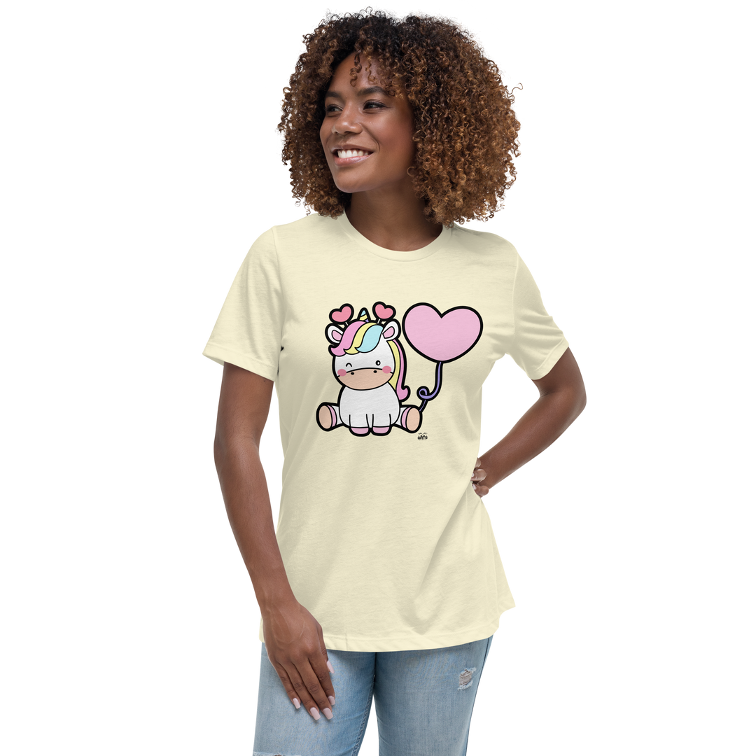 T-shirt fit donna Unicorn Palloncino - Gufetto Brand 