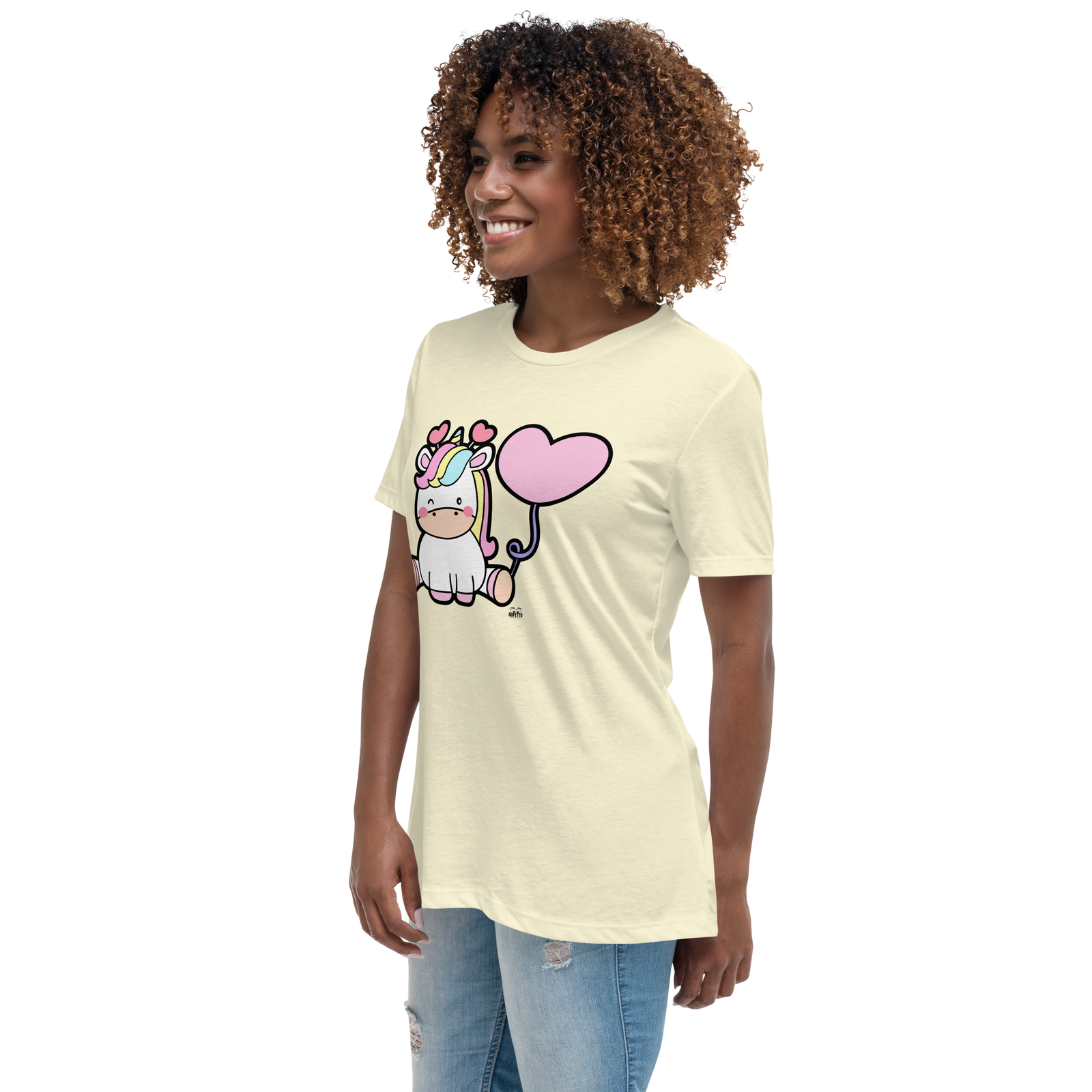 T-shirt fit donna Unicorn Palloncino - Gufetto Brand 