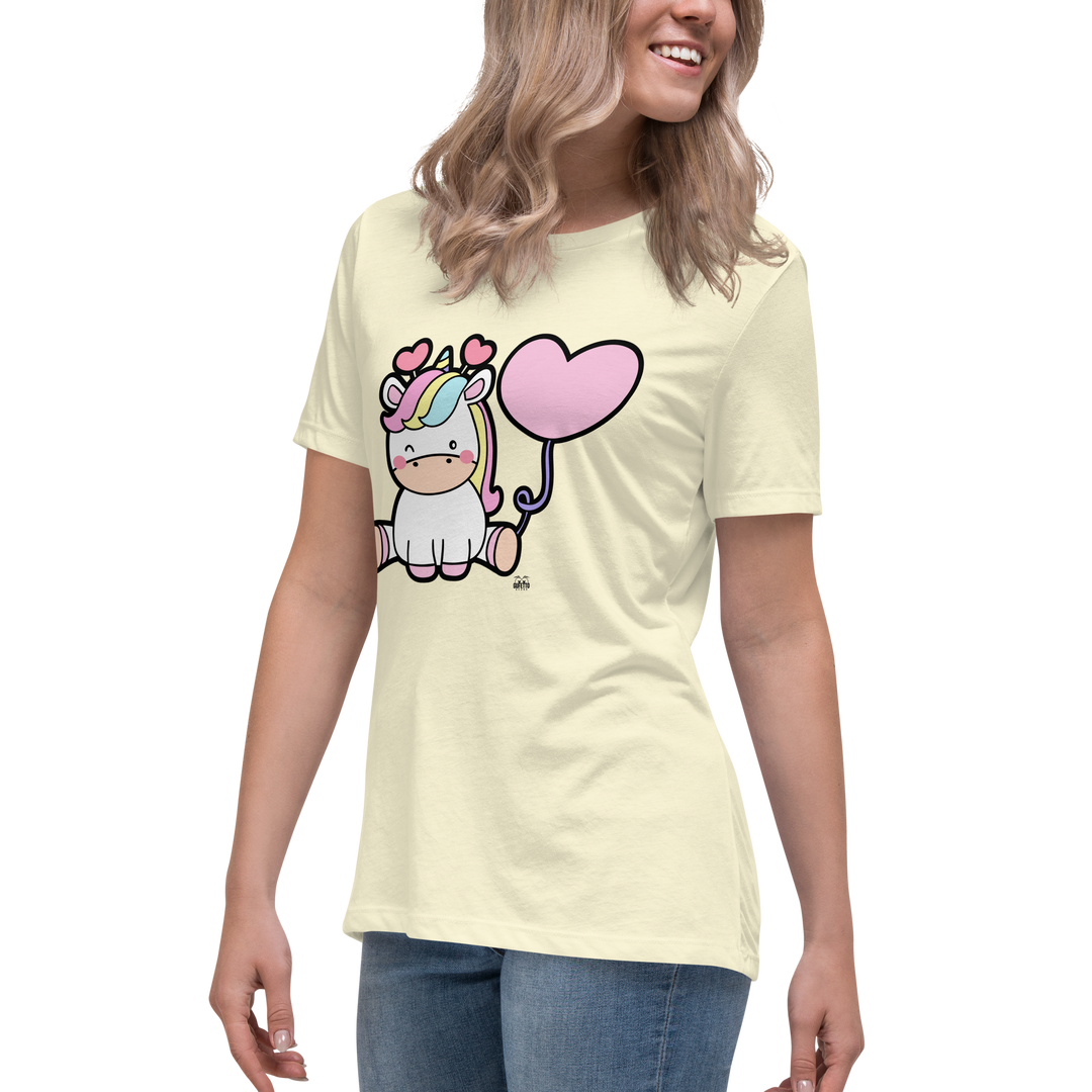 T-shirt fit donna Unicorn Palloncino - Gufetto Brand 