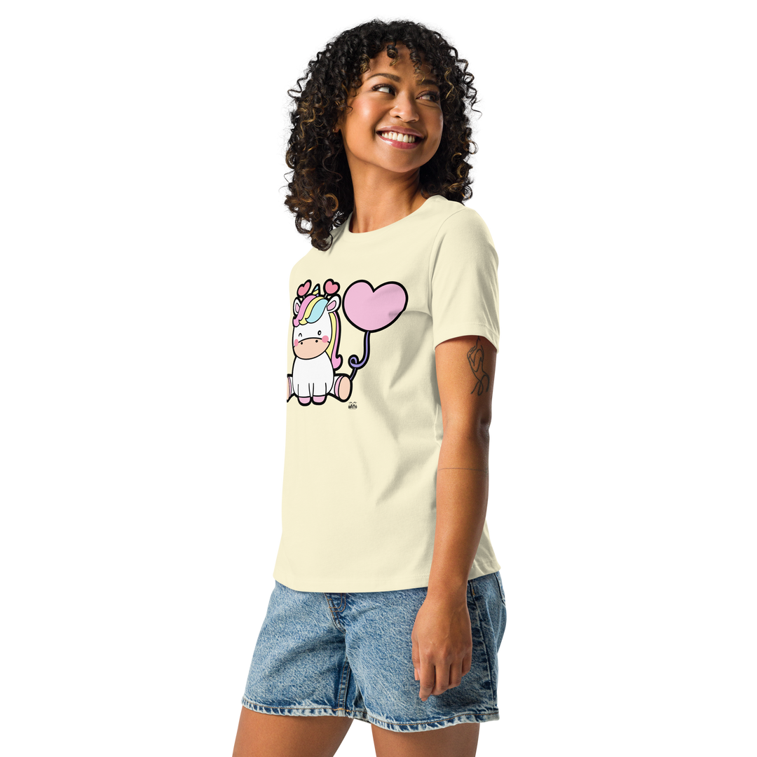 T-shirt fit donna Unicorn Palloncino - Gufetto Brand 