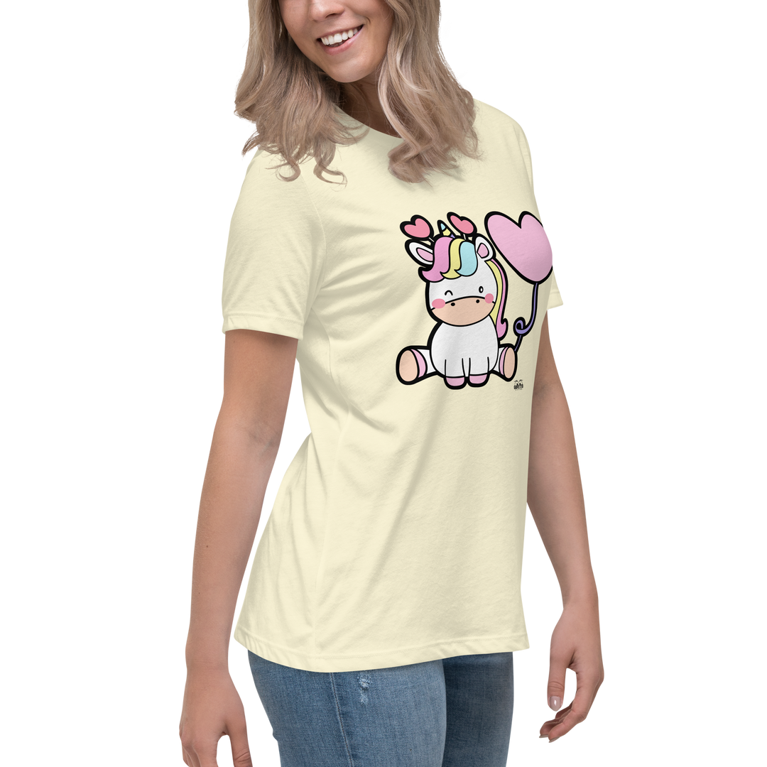 T-shirt fit donna Unicorn Palloncino - Gufetto Brand 