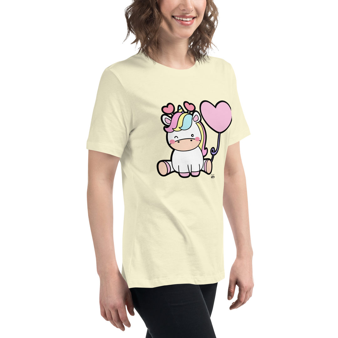 T-shirt fit donna Unicorn Palloncino - Gufetto Brand 