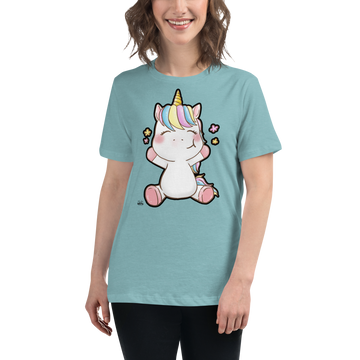 T-shirt fit donna Unicorn Happy