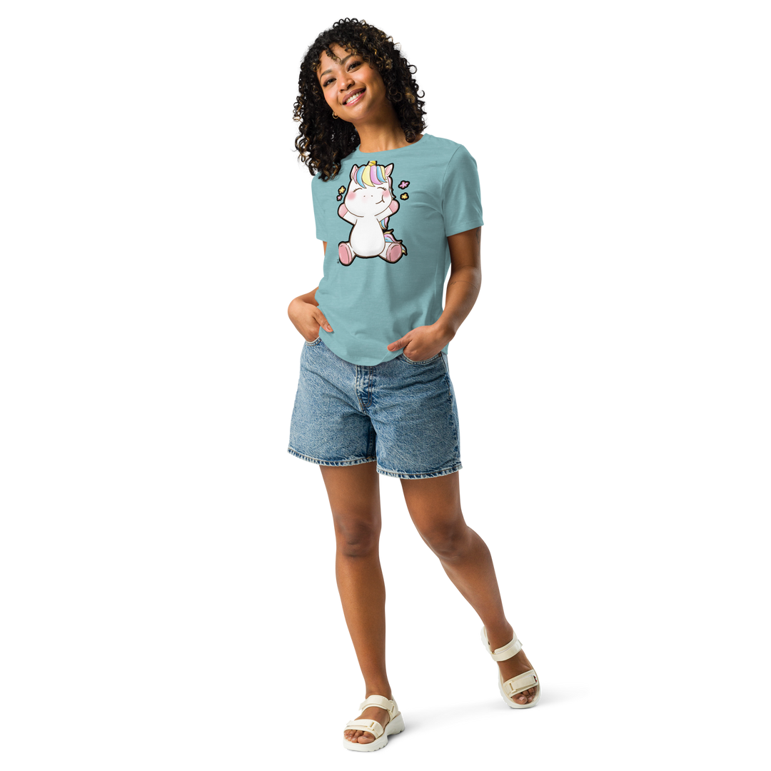 T-shirt fit donna Unicorn Happy - Gufetto Brand 