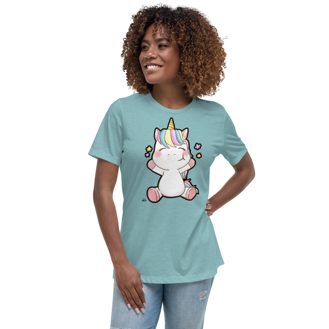 T-shirt fit donna Unicorn Happy - Gufetto Brand 