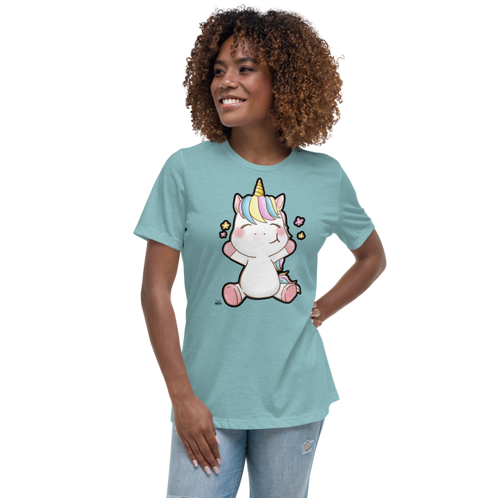 T-shirt fit donna Unicorn Happy - Gufetto Brand 