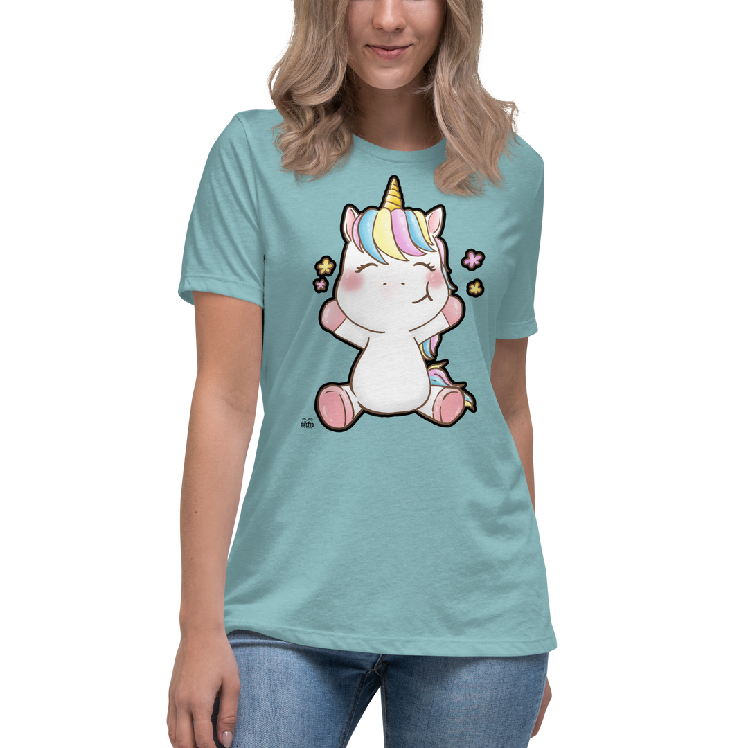 T-shirt fit donna Unicorn Happy - Gufetto Brand 