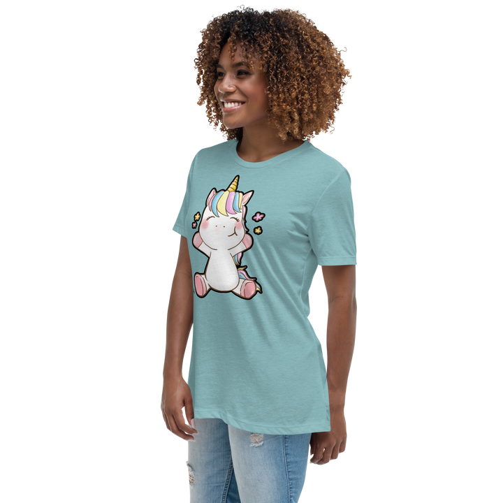 T-shirt fit donna Unicorn Happy - Gufetto Brand 